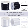 SUNNYCLUE 2 Rolls 2 Colors Flat Elastic Crystal String EW-SC0001-04-2