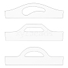 DICOSMETIC 3Pcs 3 Styles Transparent Acrylic Router Templates DIY-DC0002-75-1