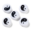 Printed Opaque Acrylic Beads SACR-F010-06B-1