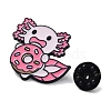 Axolotl with Donut Alloy Enamel Brooches JEWB-C029-08C-EB-3