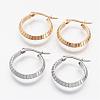 304 Stainless Steel Hoop Earrings EJEW-N0039-17-1