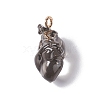 Transparent Resin Pendants RESI-E028-01G-02-1