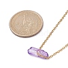 Dyed Natural Quartz Crystal Bullet Pendant Necklaces NJEW-JN04536-4