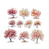 10Pcs 10 Styles Flower Tree Waterproof PET Stickers DIY-G121-03B-2