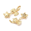 Bowknot Brass Hoop Earrings for Women EJEW-S231-03G-01-2