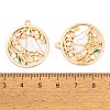 Rack Plating Alloy Enamel Pendants FIND-A040-01KCG-3