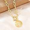 Mother's Day Brass Micro Pave Clear Cubic Zirconia Hollow Flat Round with Heart Mama Pendant Necklaces for Women NJEW-A071-05G-2