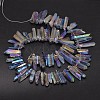 Electroplated Natural Quartz Crystal Beads Strands G-A142-03D-2