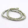 Full Rainbow Plated Faceted Rondelle  Glass Beads Strands GLAA-A024B-FR01-2