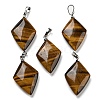 Natural Tiger Eye Pendants G-C066-03G-1