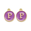 Golden Plated Alloy Enamel Charms LS-ENAM-Q437-12P-1
