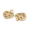 Brass Micro Pave Cubic Zirconia Pendants KK-H441-38G-3