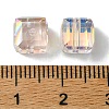 100Pcs Transparent Electroplate Glass Beads GLAA-K064-08A-AB05-3