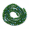 Electroplate Opaque Solid Color Glass Beads Strands EGLA-A034-P4mm-L05-A-2