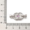 925 Sterling Silver Micro Pave Cubic Zirconia Fold Over Clasps STER-M018-06P-3