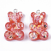 Transparent Resin Pendants CRES-N022-103-2