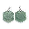 Natural Green Aventurine Pendants G-E487-95E-2