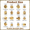 96Pcs 16 Styles Tibetan Style European Beads DIY-NB0012-43B-2