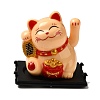 Plastic Solar Powered Japanese Lucky Cat Figurines DJEW-K023-01B-2