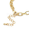 Brass Micro Pave Clear Cubic Zirconia Link Chain Bracelets BJEW-M202-01G-4