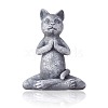 Resin Imitation Stone Cat Garden Decor JX174A-1