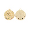 Brass Micro Pave Colorful Cubic Zirconia Pendants KK-E068-VC118-1