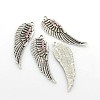 Antique Silver Plated Alloy Wing Big Pendants X-ALRI-N019-05-3