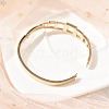 Ion Plating(IP) 304 Stainless Steel Hinged Bangles for Women BJEW-A011-17RG-3