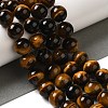 Nattural Tiger Eye Beads Strands G-GSR12mmC014-B-7