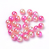 Rainbow Acrylic Imitation Pearl Beads OACR-R065-10mm-04-1