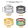 4Pcs 4 Colors Brass Rings RJEW-YW0001-05-3