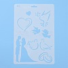 Plastic Reusable Drawing Painting Stencils Templates DIY-F018-B24-2