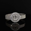 Brass Micro Pave Clear Cubic Zirconia Bangles for Women FS-WGA7409-16-1