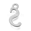 Alloy Letter Pendants PALLOY-J718-01C-S-2