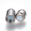 Tarnish Resistant 304 Stainless Steel Magnetic Clasps with Glue-in Ends STAS-F193-05P-2