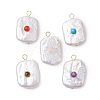 Gemstone & Baroque Pearl Keshi Pearl Pendants PALLOY-JF02916-1