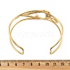 304 Stainless Steel Cuff Bangles for Women BJEW-Z091-05G-01-5