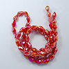 Electroplate Glass Beads Strands EGLA-R007-11x8mm-2-2