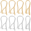 32Pcs 2 Styles Brass Earring Hooks KK-BBC0014-12-1