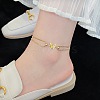 Titanium Steel Charm Anklets for Women WG18C2B-06-1