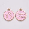 Alloy Enamel Pendants X-ENAM-S124-01B-09E-1