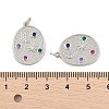 Brass Micro Pave Cubic Zirconia Pendants KK-L223-002P-3