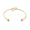 Oval 201 Stainless Steel Cuff Bangles for Women Girls STAS-K247-04G-2