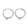316 Stainless Steel Huggie Hoop Earring Findings EJEW-B158-01F-P-1