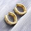 Clear Cubic Zirconia Star Hoop Earrings X-EJEW-C022-06G-4