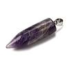 Natural Amethyst Pointed Pendants G-F820-12N-2