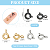 Unicraftale 24Pcs 3 Styles Ion Plating(IP) 304 Stainless Steel Spring Ring Clasps STAS-UN0052-58-3