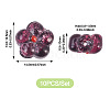 10Pcs Transparent Handmade Bumpy Lampwork Beads LAMP-TADJ0001-48A-4