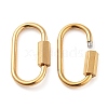 PVD Vacuum Plating 304 Stainless Steel Screw Carabiner Lock Charms X-STAS-H107-04C-G-2