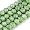 Opaque Baking Paint Glass Beads Strands GLAA-Q110-03A-11-1